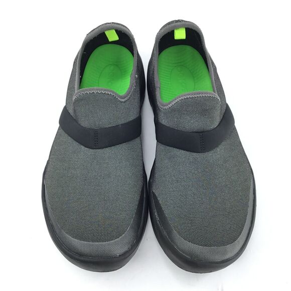 Oofos Oomg Low Shoe Womens 8.5 Recovery Slip-On Comfort Gray on Black - Picture 3 of 14